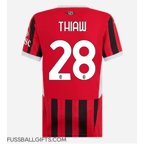 AC Milan Malick Thiaw #28 Fußballbekleidung Heimtrikot Damen 2024-25 Kurzarm